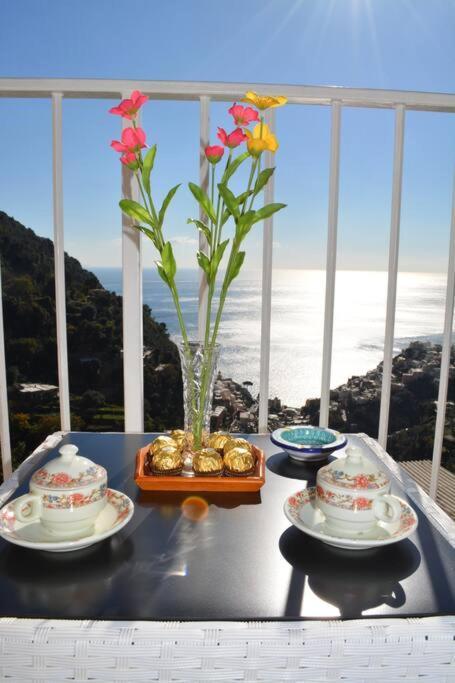 Casa Rossia Breathtaking Sea View Apartment In Positano Buitenkant foto